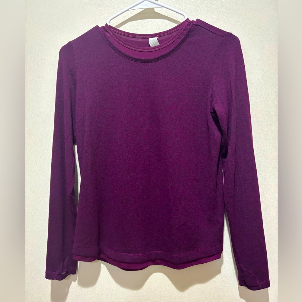 Athleta Girl Double Layer Long Sleeve Top Size Large 12